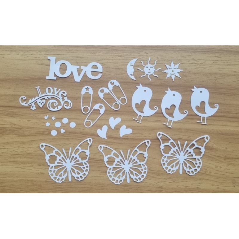 

scrap paper cut berbagai model set untuk hiasan scrapbook