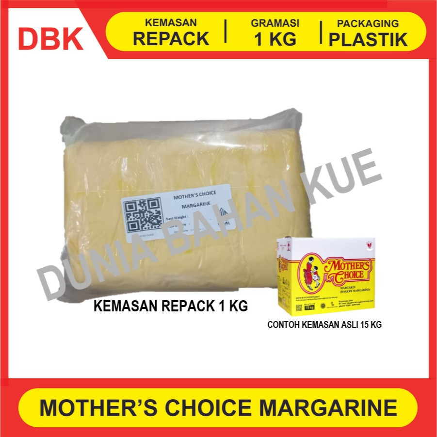

MOTHER'S CHOICE MARGARINE 1 KG / MOTHERS CHOICE / BAKERY MARGARIN KUE