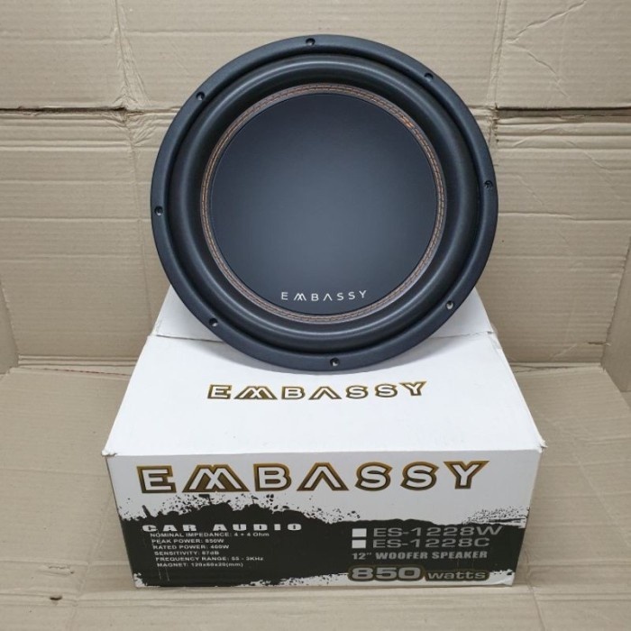 FREE ONGKIR SUBWOOFER EMBASSY ES 1228 C - 1228C - 12 INCH DOUBLE COIL AUDIO MOBIL FREE ONGKIR