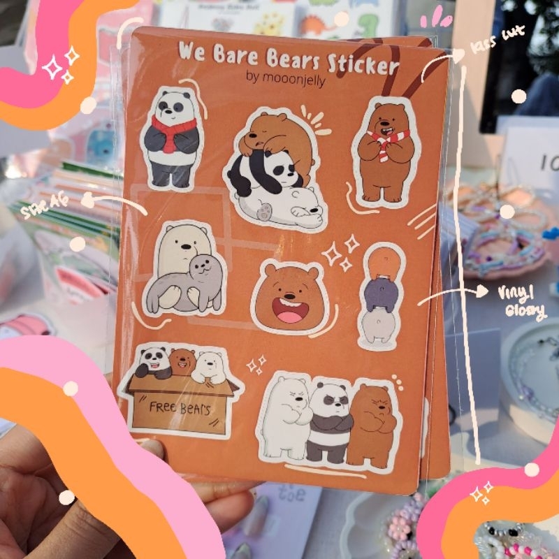 

We bare bears sticker sheets / Wbb stiker