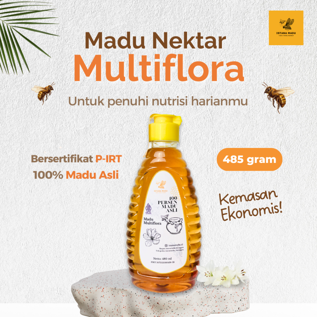 

[480 ml] Madu Multiflora Murni ISTANA MADU - Madu Kesehatan