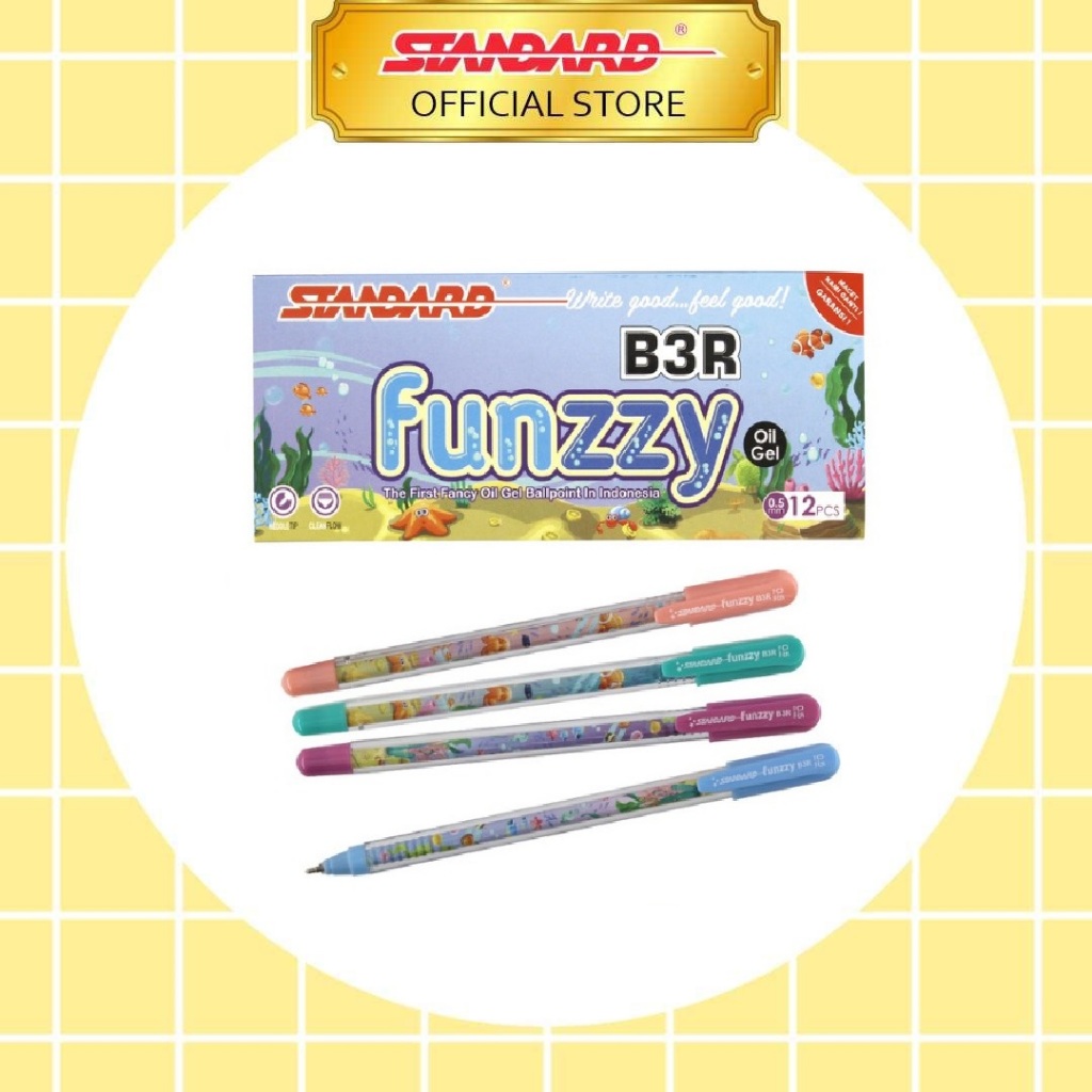 

Standard Pen - Funzzy B3R 0.5 Isi 12 pcs ( Pulpen, Pena, Ballpoint )