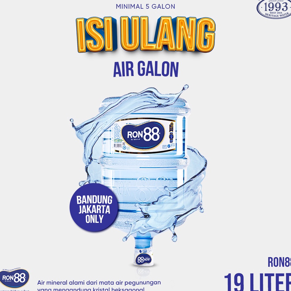 

KODE PRODUK KW8DB3898 Isi Ulang Air Galon Ron88 19 Liter