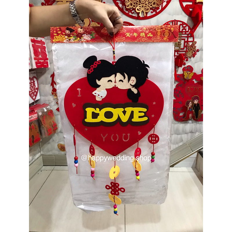

Stiker Flanel Wedding / Stiker Sangjit Motif Pengantin / Stiker Keceng Motif Pengantin / Gantungan 3D Flanel