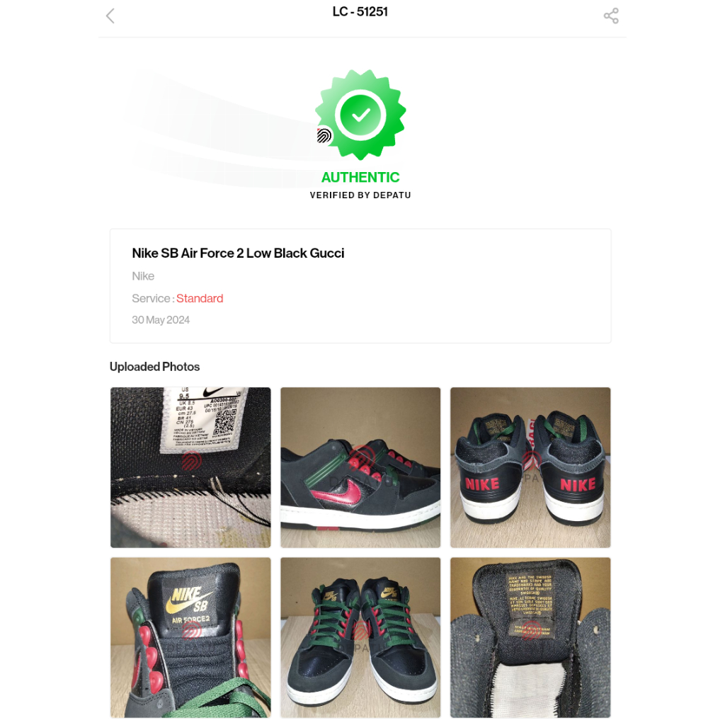 Nike SB Air Force 2 Low Black Gucci