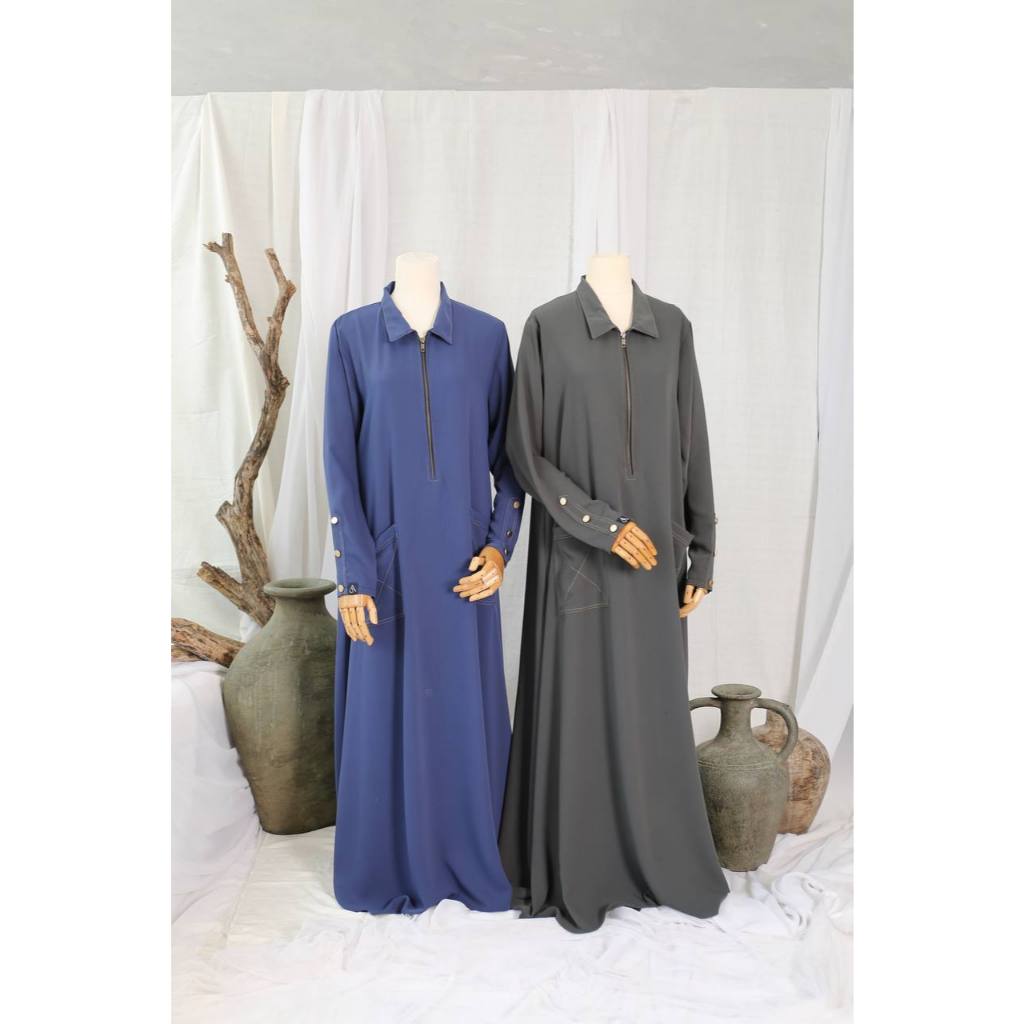 Dzahab Abaya Black Olive size M Mina Anti UV Sultan | ALBEERA
