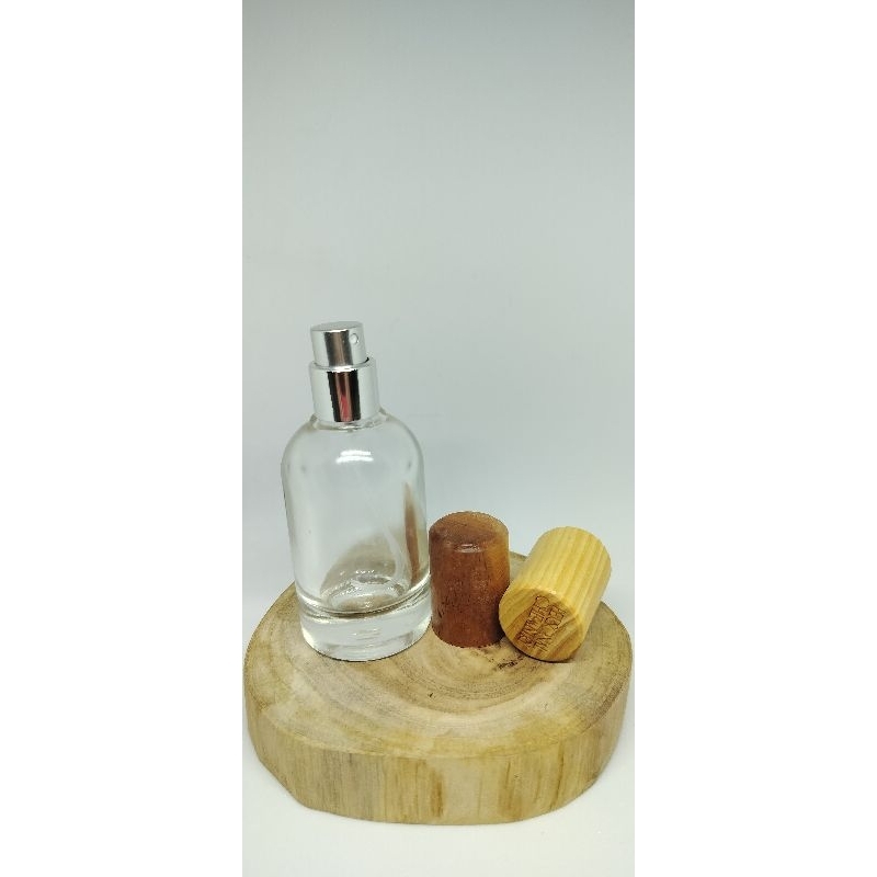 Botol kosong Lelabo 50ml tutup kayu/botol kaca/press