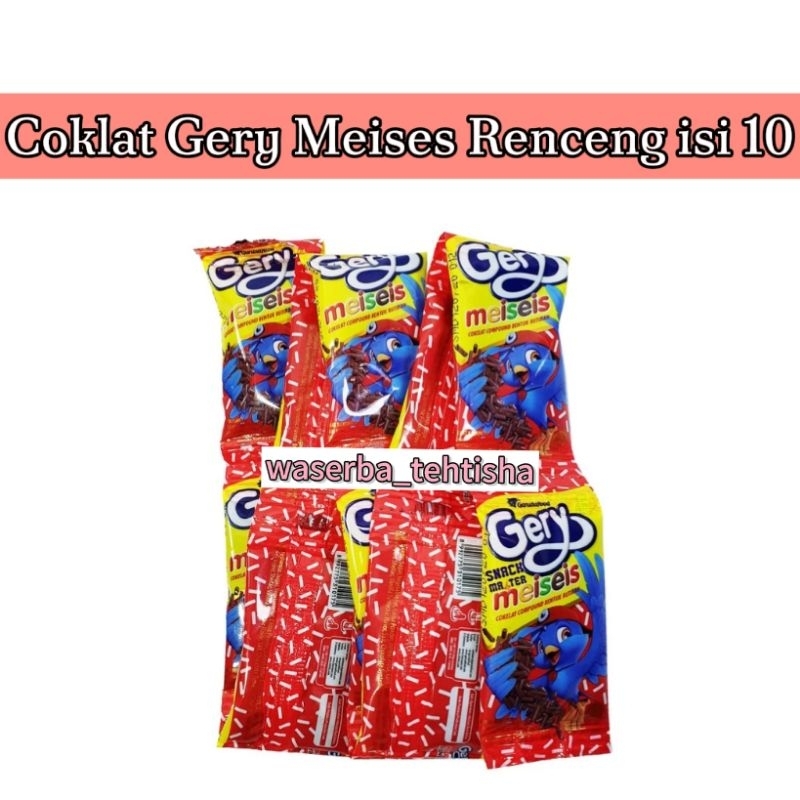 

waserba_tehtisha| Coklat Meises Gery Renceng isi 10/ Coklat Gery Meses Renceng