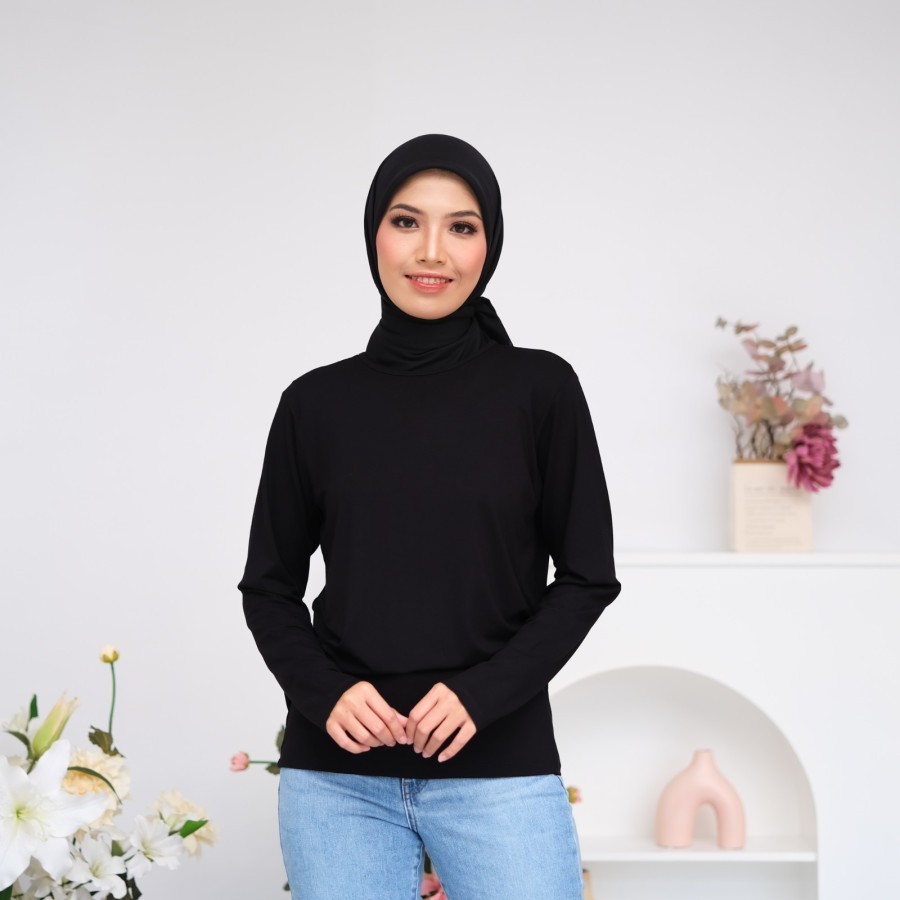 ZOYA INNER EFFEMY ROUNDNECK-MANSET LENGAN PANJANG MUSLIM WANITA KERAH BULAT