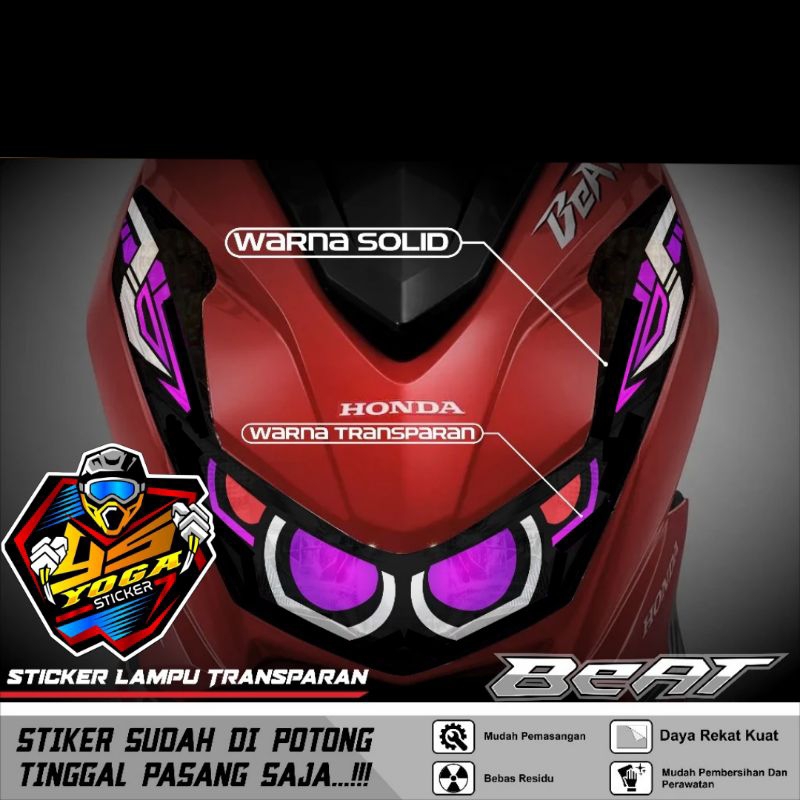 stiker lampu depan new beat deluxe tahun 2021/2024