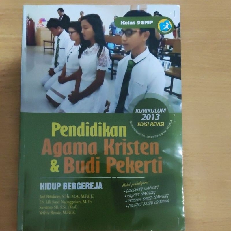 Buku Pendidikan Agama Kristen&Budi Pekerti kelas 9 SMP, penerbit bpk gunung mulia