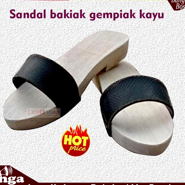 Terlaris SANDAL KAYU BAKIAK BAKYAK TEROMPAH