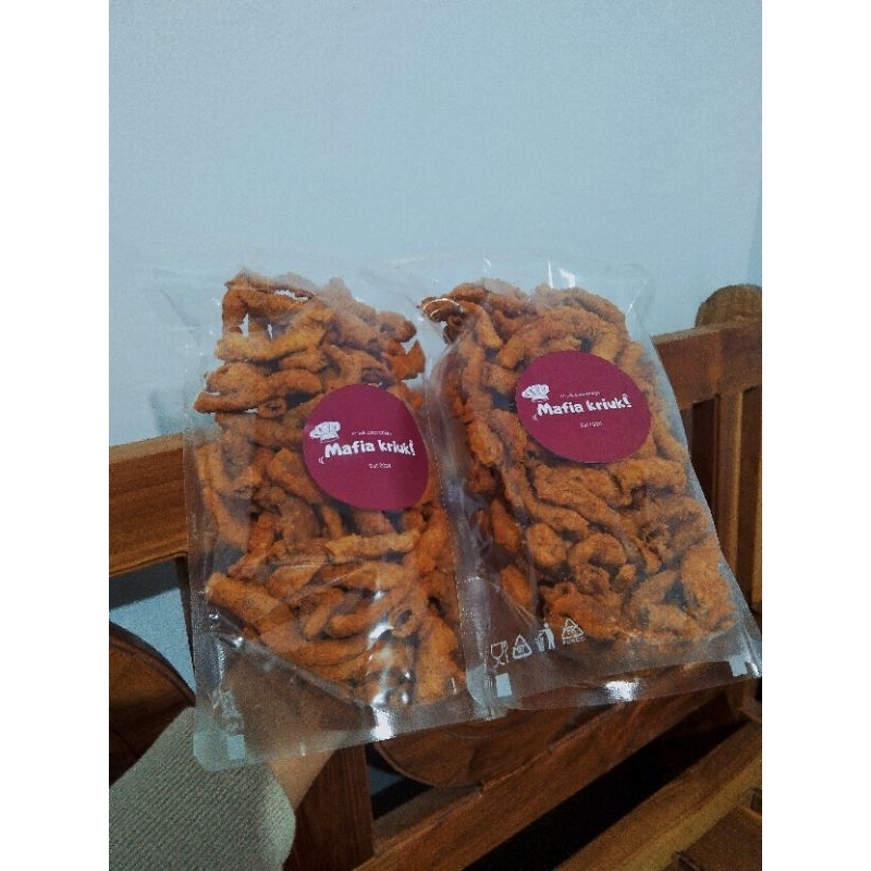 

KRIPIK USUS CRISPY/PEDAS MENYALA/150gr/mafia kriukk