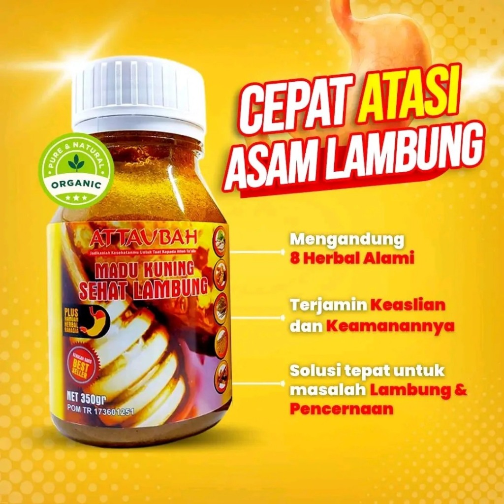 

Attaubah Madu Kuning Sehat Lambung 350Gr by Rayya