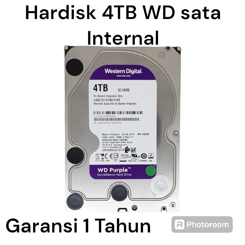Hardisk Internal 4Tb Wd Purple sata