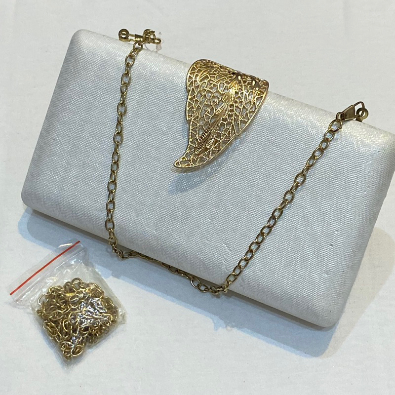 TAS PESTA MEWAH PUTIH GOLD AESTHETIC PARTY BAG