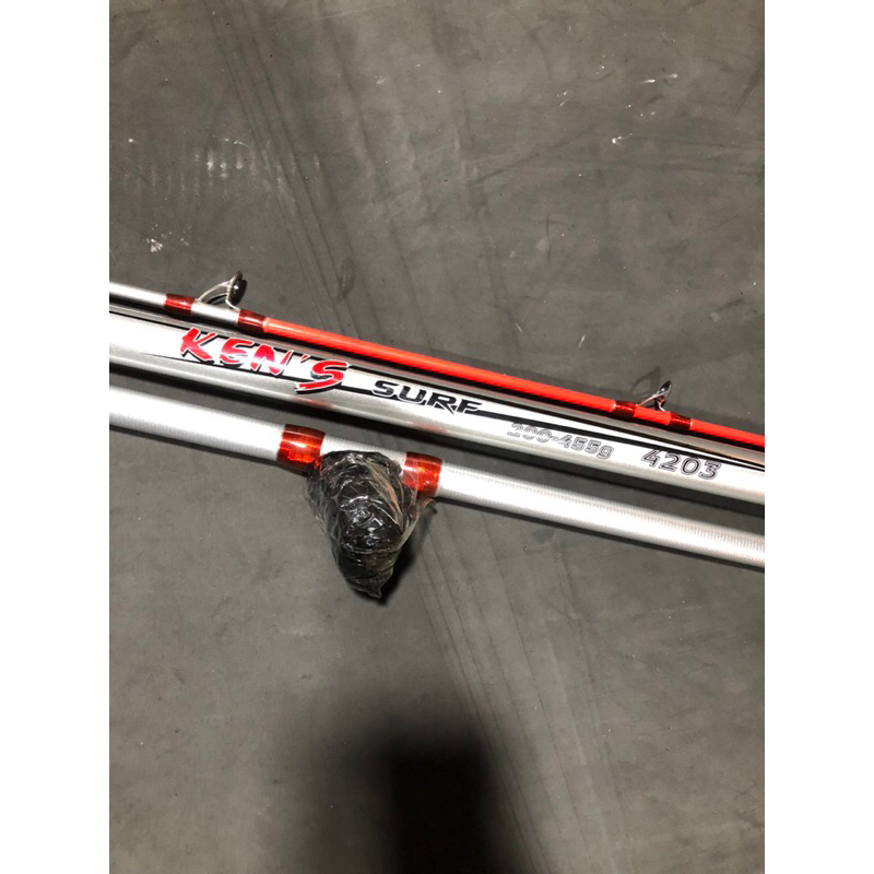 joran laut sambung 3 ken’s surf 420 | joran pasiran rockfishing paling kaku