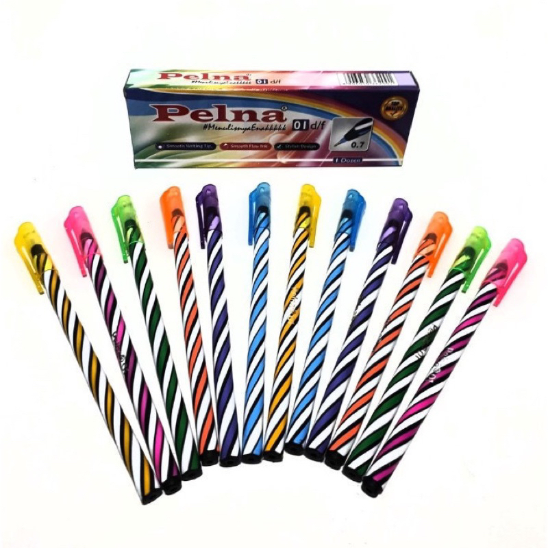 

Pulpen PELNA Termurah isi 12 pcs / Alat Tulis Bulpen Ulir