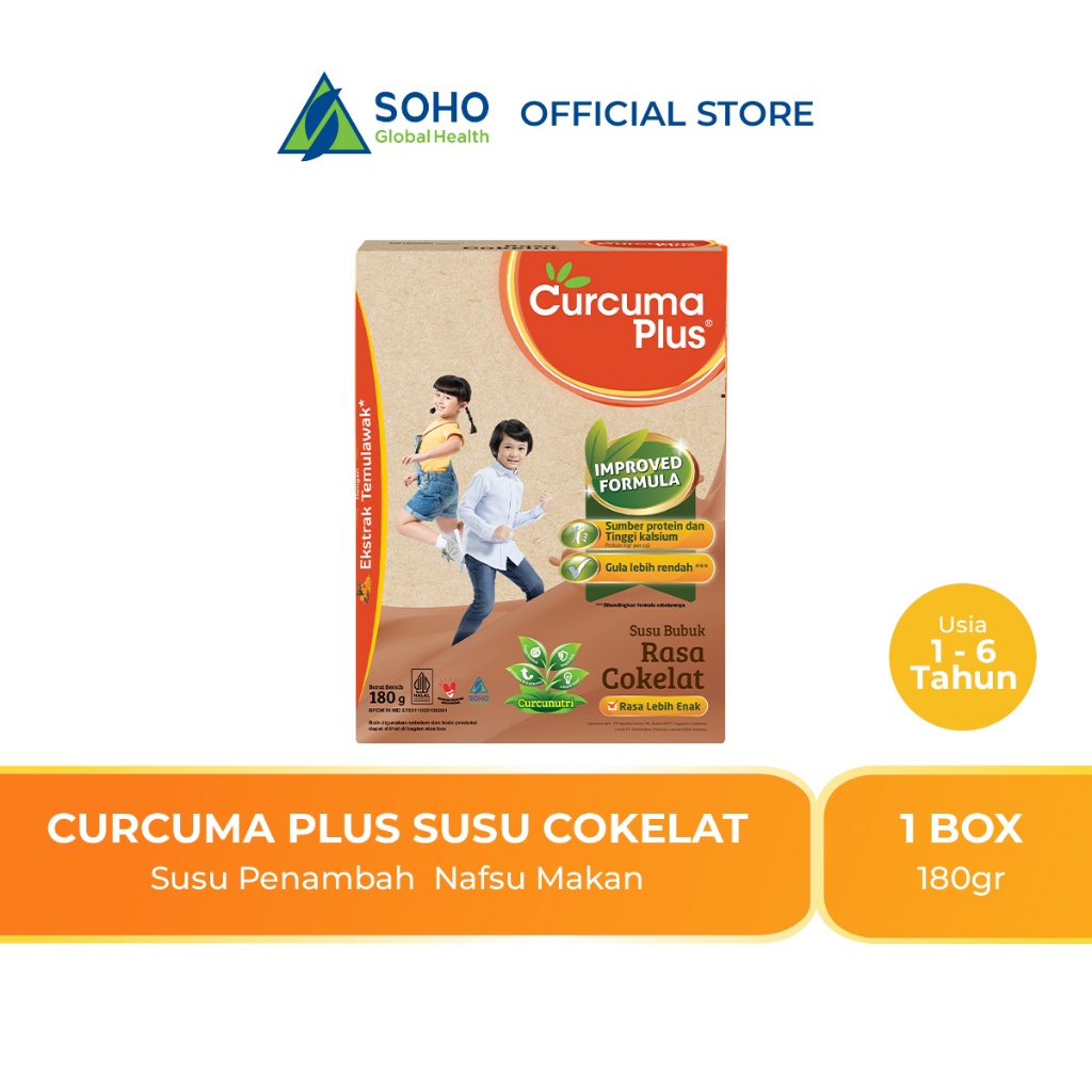 

Terlaris Curcuma Plus Susu Bubuk Nafsu Makan Ekstrak Temulawak Coklat 18gr