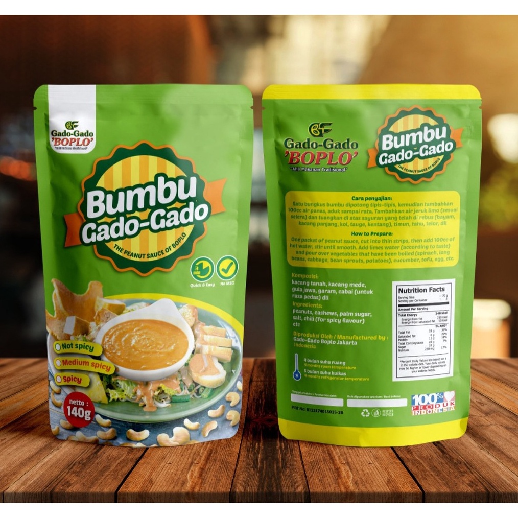 

Terlaris Bumbu GadoGado Boplo 14gr