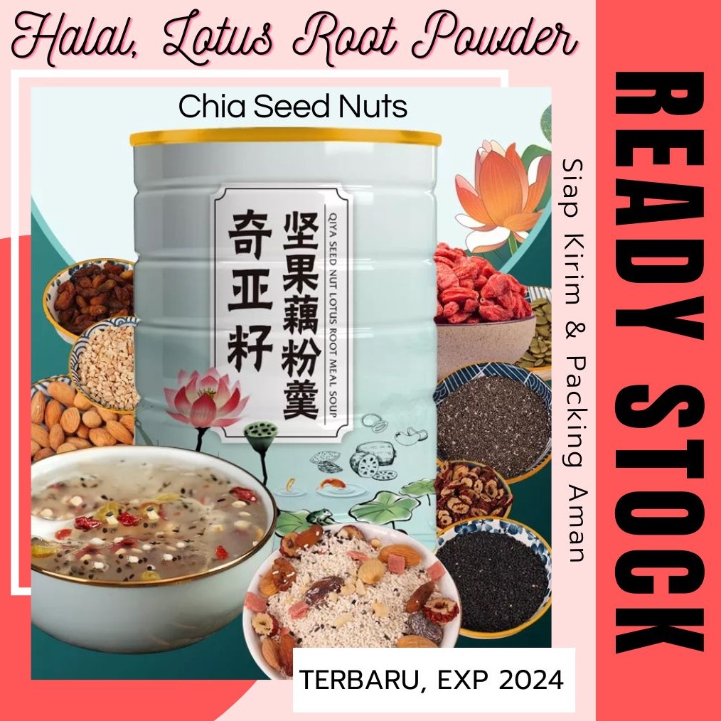 

Terlaris Ou Fen Lotus Root Powder Sarapan Diet Sehat Halal Oufen Lotus Chia Seed Nut 5g