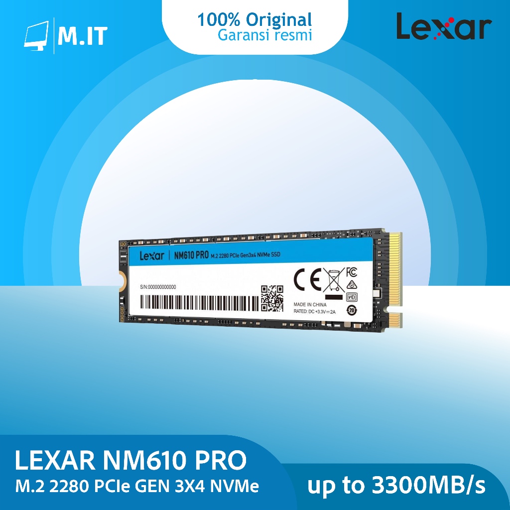 LEXAR NM610 PRO 1TB M.2 NVMe SSD 2280 PCIe GEN 3X4