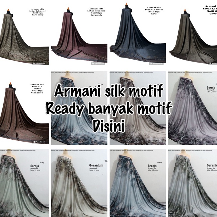 Terbaru 33 COD  kain armani silk motif etnik  kain serat silk abstrak  armani silk motif  kain serag