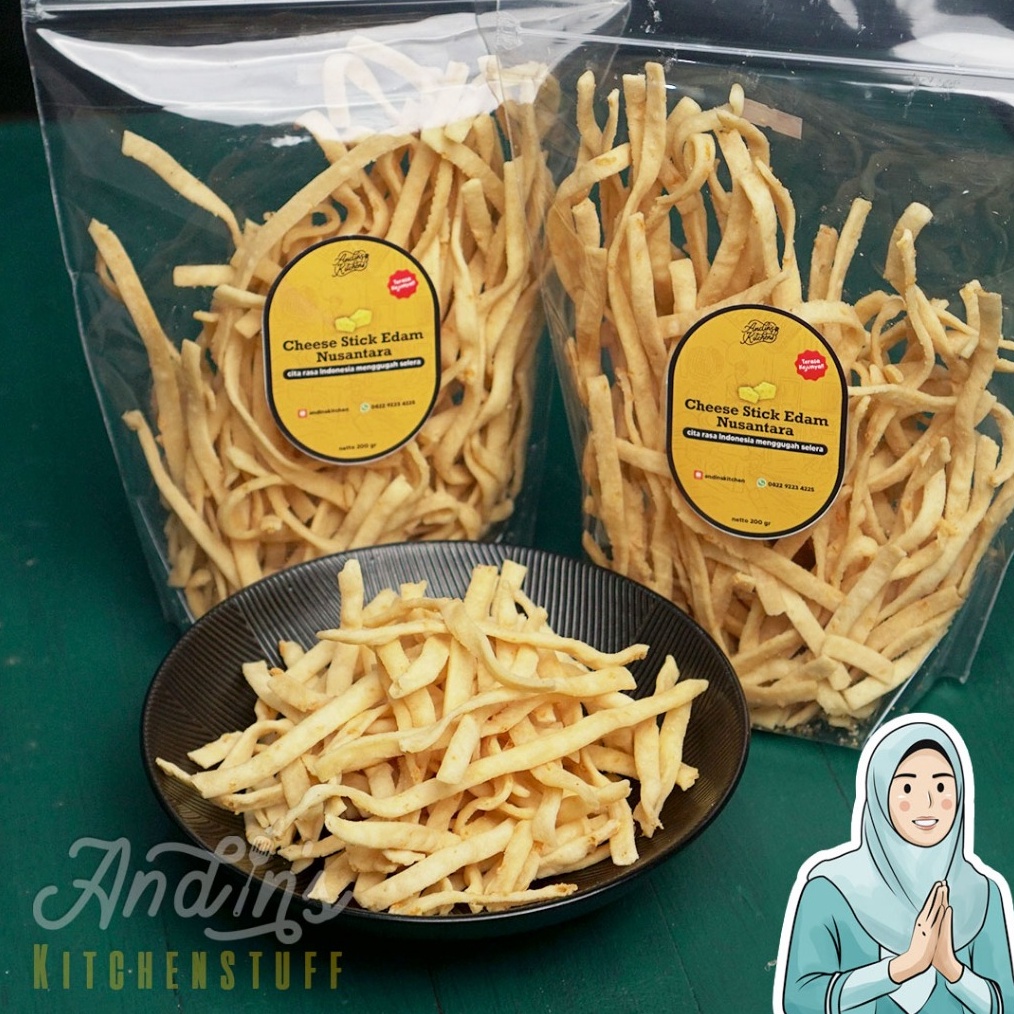 

Termurah Cheese Stick Edam Nusantara 2 gram Renyah dan Keju Edam nya Terasa Banget Kemasan Pouch dan Toples Premium