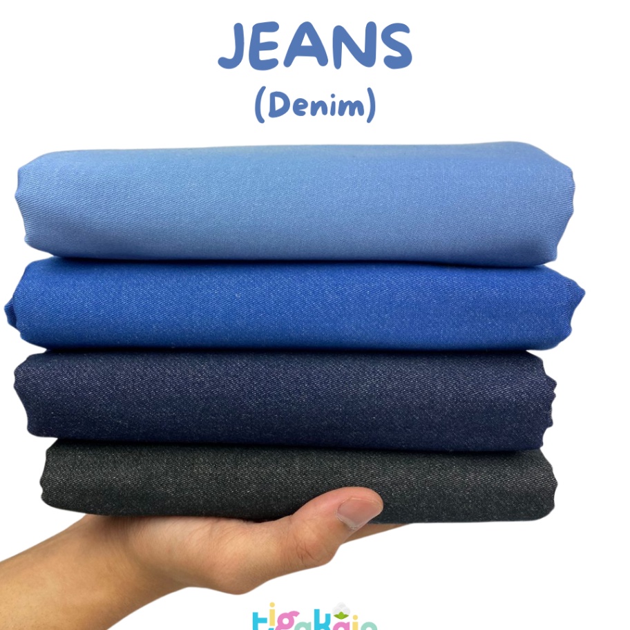 PROMO SALE 0,5 Meter Kain Denim bahan Jeans