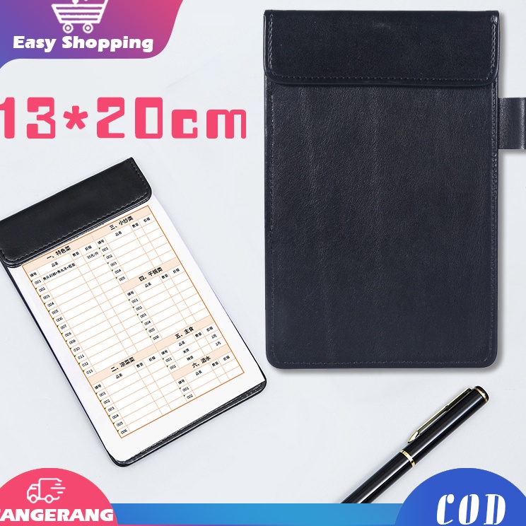 

Diskon Promo 132cm Cover Bill Resto Bill Holder Panel Magnetis Clipboard Papan Pu Leather Dengan Klip Pulpen