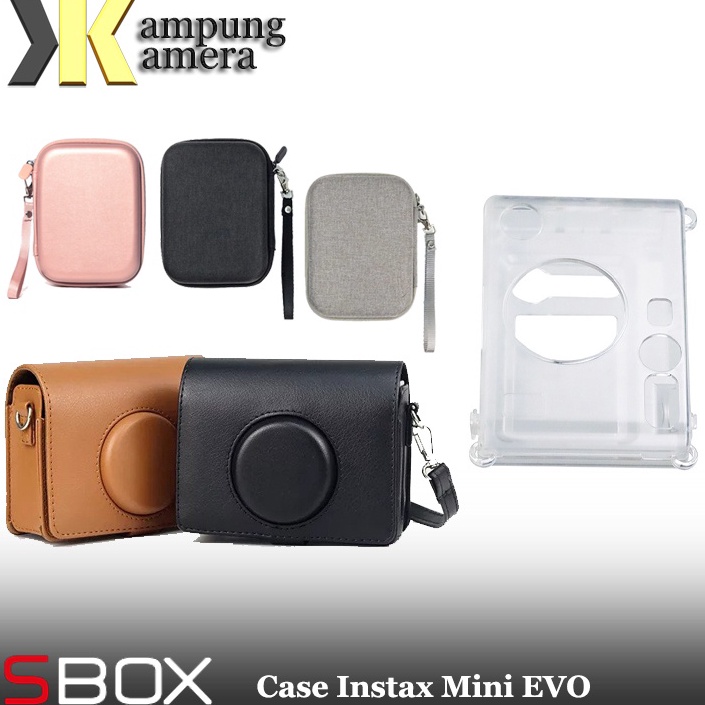 SBOX Fuji Instax Mini EVO Tas  Case Cover  Clear Case  Leather Case Pouch