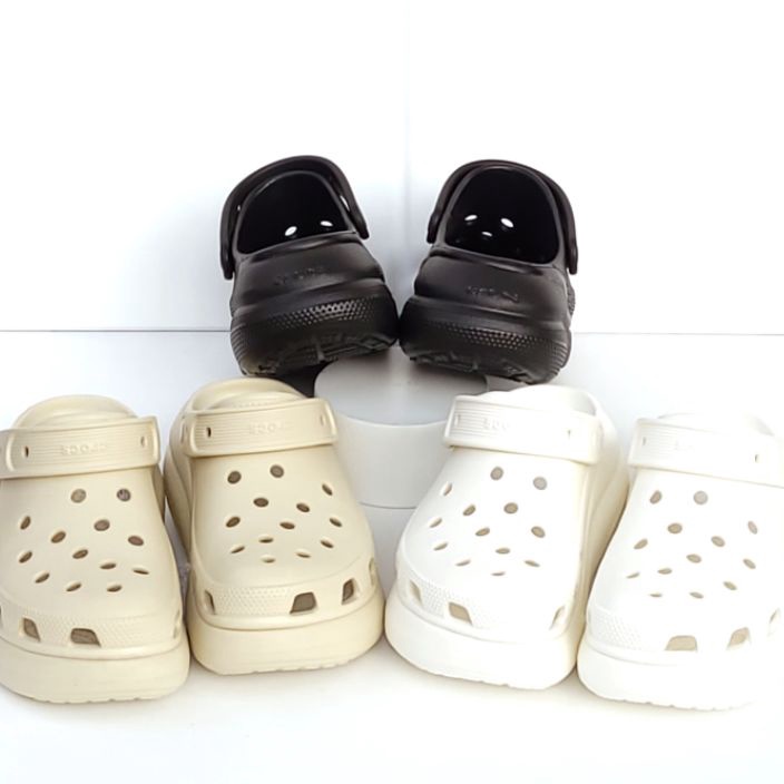 HOT Crocs Crush Clog Classic Platform Sandal Tinggi Terbaru Wanita Slop Sepatu High Karet Jumbo Keki