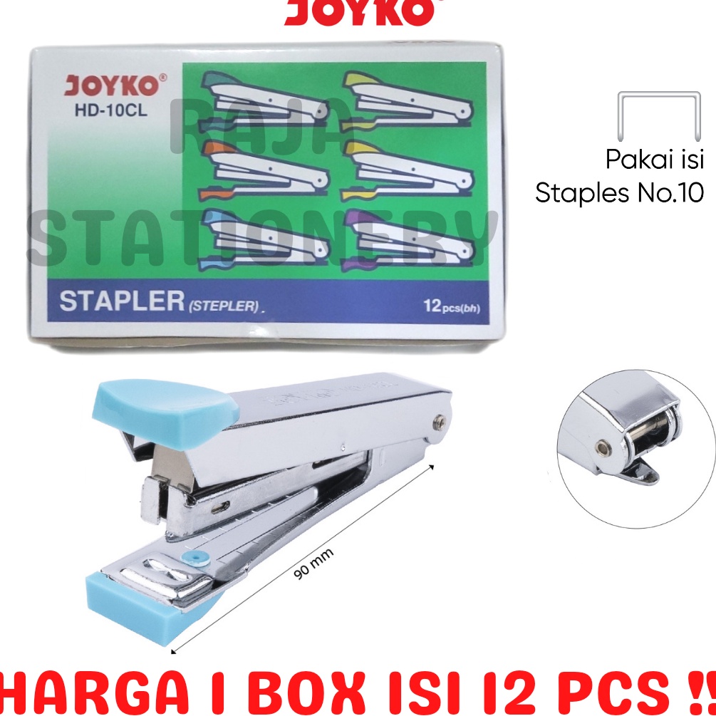 

Kirim Langsung JOYKO STAPLER HD1 KECIL STEPLER NO1 ALAT STEPLES HEKTER HD1CL LUSIN 12PCS