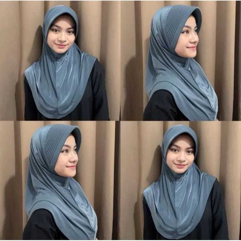 Jilbab Bergo Hamidah | Bergo PET TEBAL Jersey Premium Ukuran M | Hijab Instan