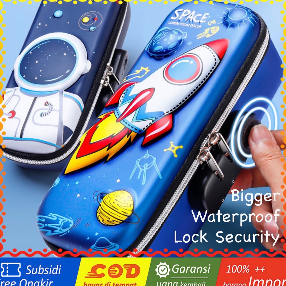 

Best Seller WWH14C Tempat Pensil EVA Sekolah BESAR LOCK KUNCI School Pencil Bag Box MKT