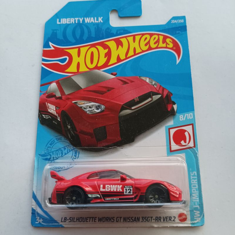 Hot wheels lb gt nissan 35gt merah