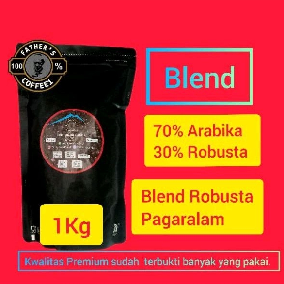 

Biji Kopi Bubuk Arabika 70% Robusta 30% 1Kg Houseblend Biji, Bean