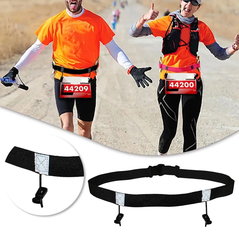 Outdoor Running Belt Race Belt Waist Triathlon Marathon Race Number Belt Adjustable Running Waistban