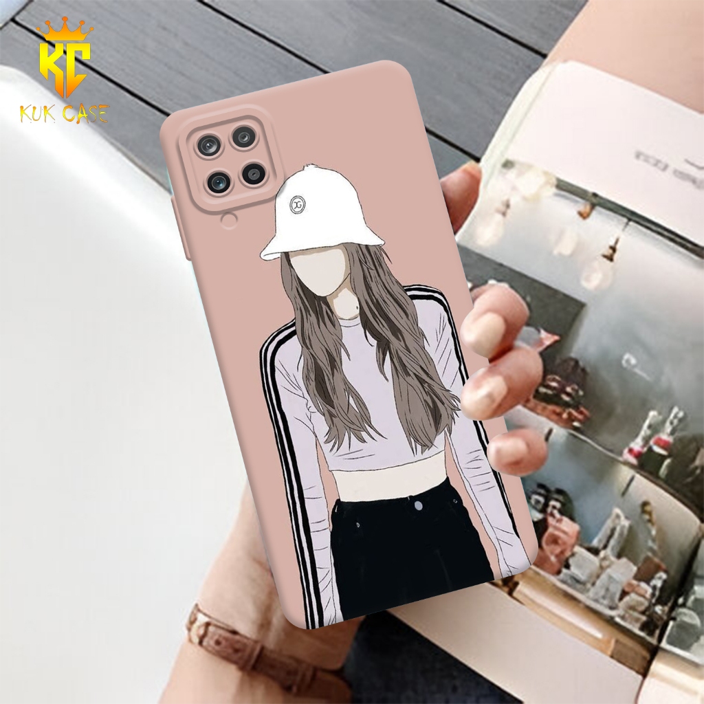 Case Motif SAMSUNG A12 Aesthetic Bahan Softcase silicon Lentur - Skin /  Casing Handpone