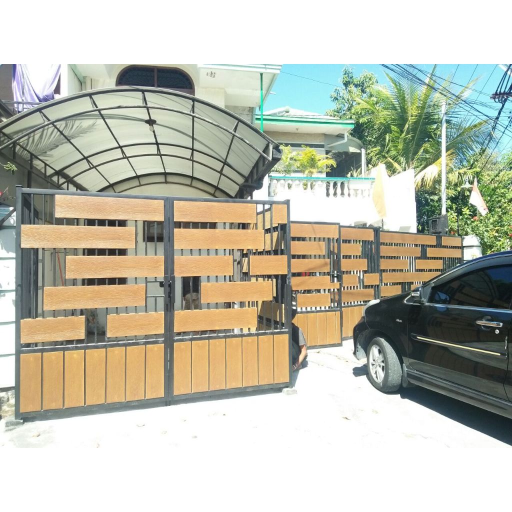 pagar bahan conwood minimalis