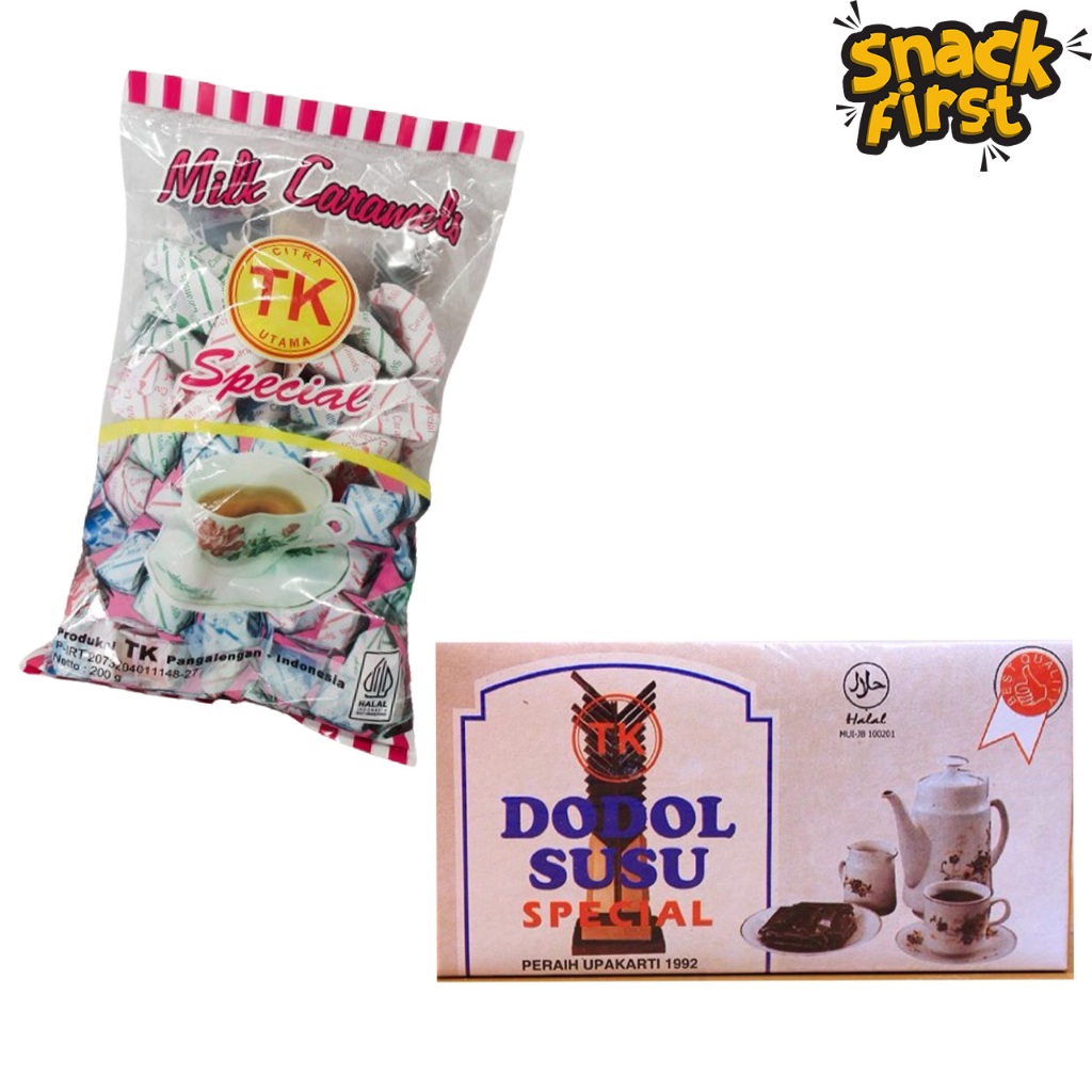 

(PAKET BUNDLING) 250 gr Dodol Susu & 200 gr Permen Susu Karamel TK Khas Pangalengan