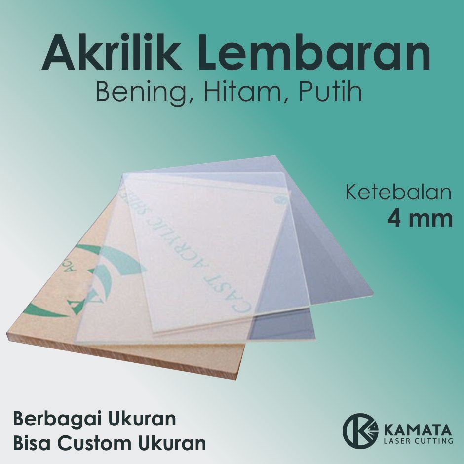 

Akrilik Lembaran 4 mm berbagai ukuran bisa custom