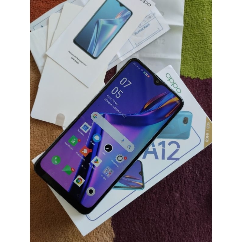 Oppo A12 ram 4/64 Fulset Second Mulus