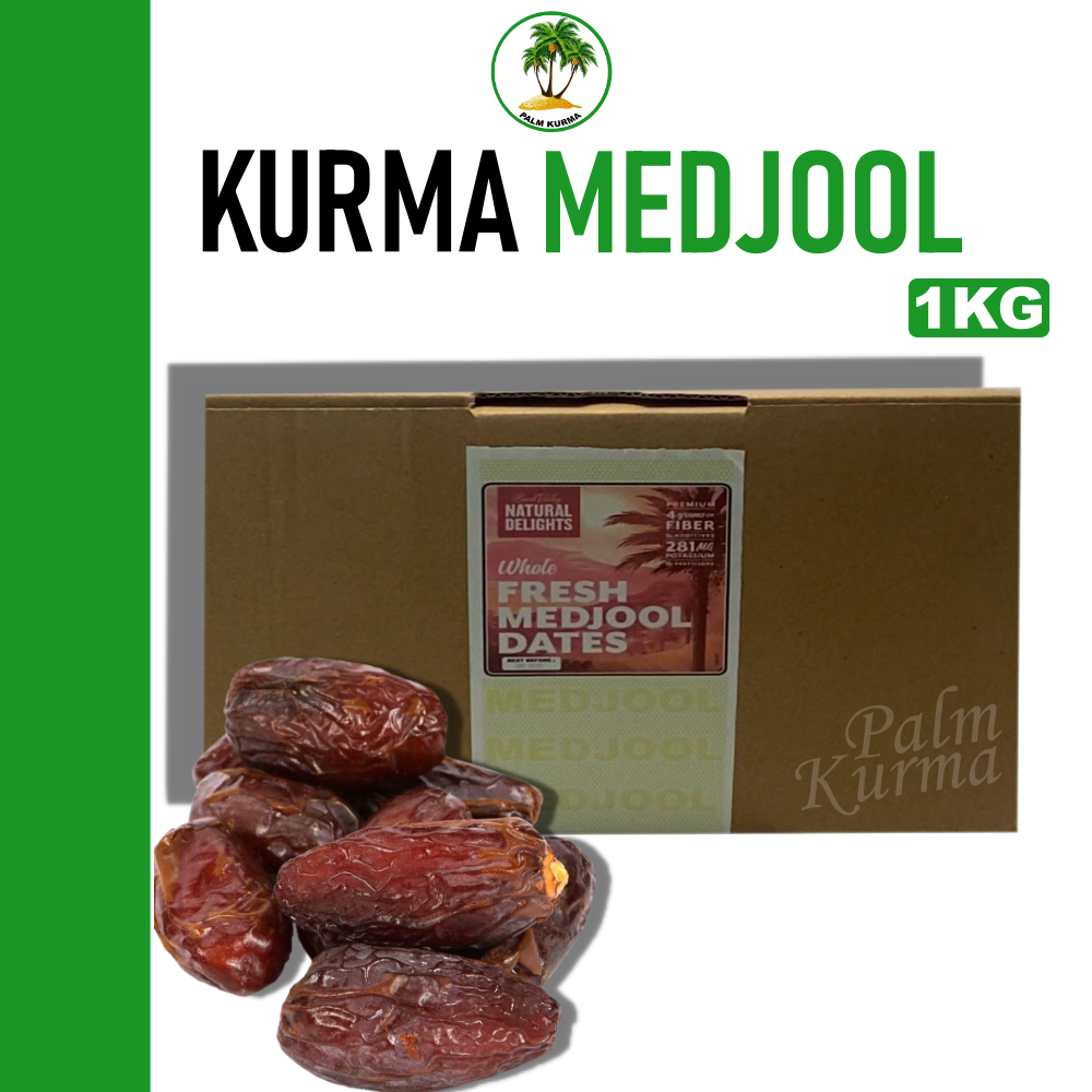 

Kurma Medjool [1KG] Premium | Kurma Medjoul Premium High Quality [KEMASAN DUS COKLAT]