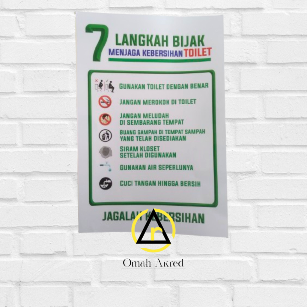 

Stiker 7 Langkah Bijak Menjaga Kebersihan Toilet - Jagalah kebersihan Toilet