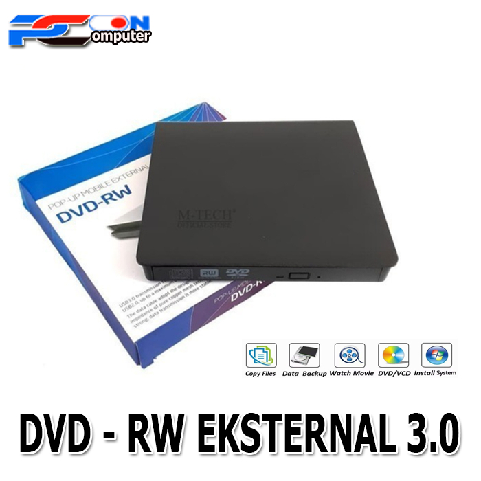 DVD RW External Portable M-Tech Optical Drive  USB 3.0