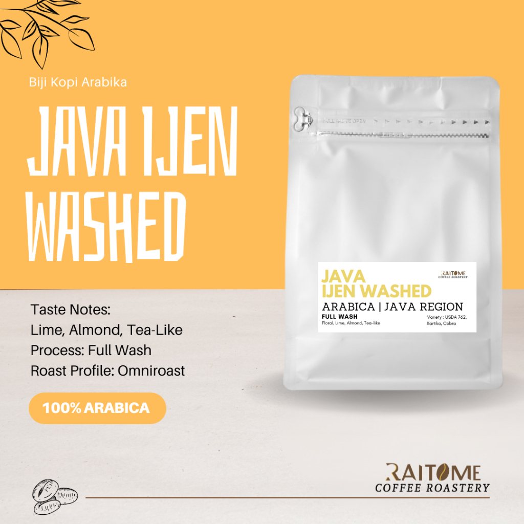 

Biji Kopi Arabica Ijen Washed Full Wash 200gram