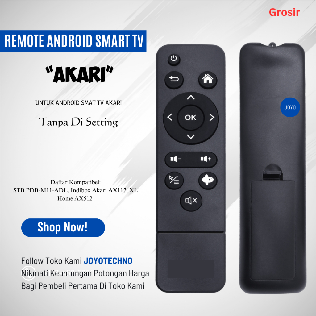 Remote STB XL Home Akari AX512 / Remote Set Top Box Android TV BOX Indibox AX117 RCA-117