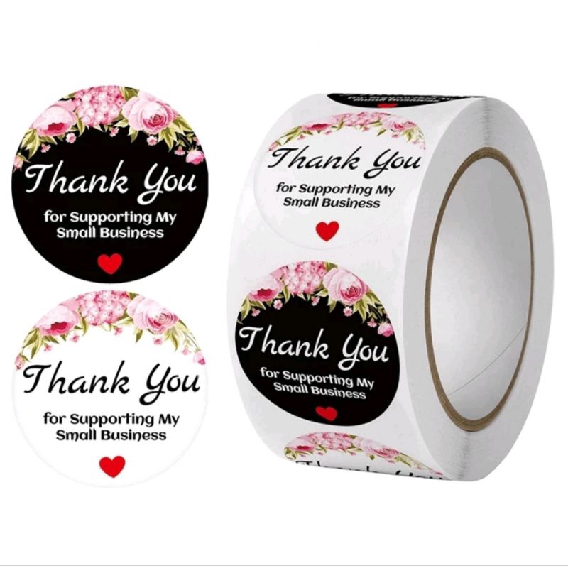 

Stiker Thank you Roll 500 Pcs Stiker Thank you Tempel