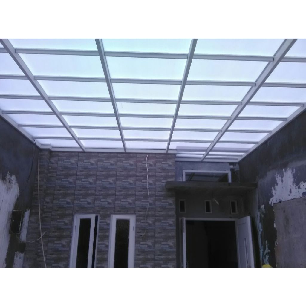 kanopi modern atap polycarbonate minimalis